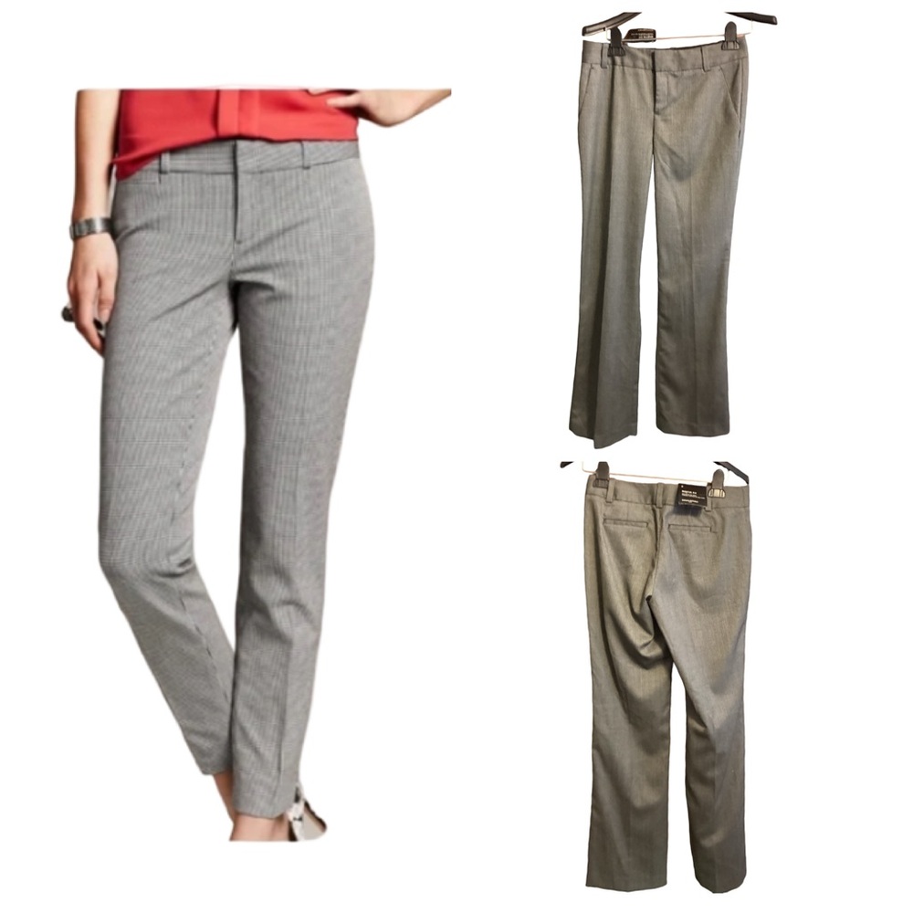 🪻 Banana Republic Black and White Martin Fit Pants Size 2